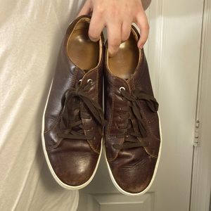 Mens Suitsupply Brown Leather Sneakers Size 11